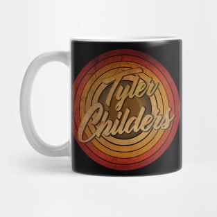 arjunthemaniac, Tyler Childers circle vintage retro faded Mug